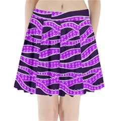 Purple Tentacles Pleated Mini Skirt