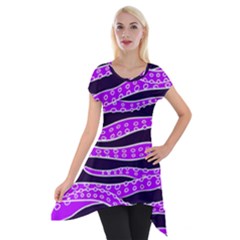 Purple Tentacles Short Sleeve Side Drop Tunic by jumpercat