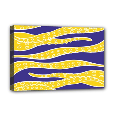 Yellow Tentacles Deluxe Canvas 18  X 12   by jumpercat