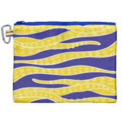 Yellow Tentacles Canvas Cosmetic Bag (xxl) by jumpercat