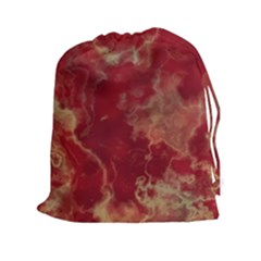 Marble Red Yellow Background Drawstring Pouches (xxl) by Nexatart