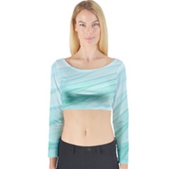 Texture Seawall Ink Wall Painting Long Sleeve Crop Top