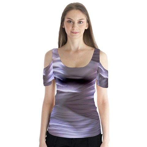 Sea Worm Under Water Abstract Butterfly Sleeve Cutout Tee  by Nexatart