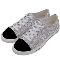 Ornament Vector Retro Women s Low Top Canvas Sneakers