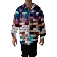 Background Wall Art Abstract Hooded Wind Breaker (kids)