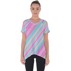 Background Texture Pattern Cut Out Side Drop Tee
