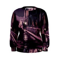 Texture Abstract Background City Women s Sweatshirt