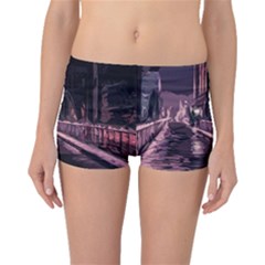 Texture Abstract Background City Boyleg Bikini Bottoms