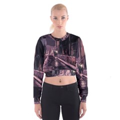 Texture Abstract Background City Cropped Sweatshirt