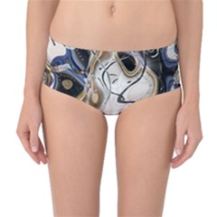 Time Abstract Dali Symbol Warp Mid-waist Bikini Bottoms by Nexatart