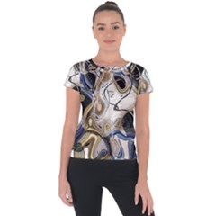 Time Abstract Dali Symbol Warp Short Sleeve Sports Top  by Nexatart