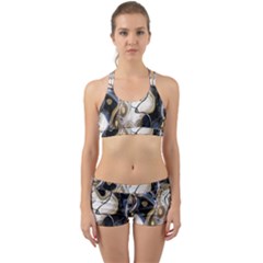 Time Abstract Dali Symbol Warp Back Web Sports Bra Set by Nexatart