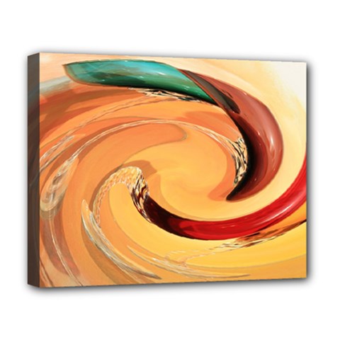 Spiral Abstract Colorful Edited Deluxe Canvas 20  X 16   by Nexatart