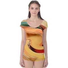 Spiral Abstract Colorful Edited Boyleg Leotard 