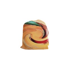 Spiral Abstract Colorful Edited Drawstring Pouches (xs)  by Nexatart