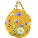 Flowers Daisy Floral Yellow Blue Giant Round Zipper Tote View2