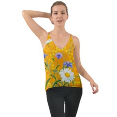 Flowers Daisy Floral Yellow Blue Cami by Nexatart