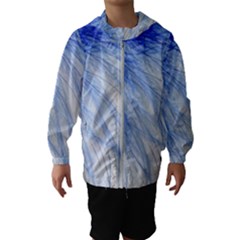 Feather Blue Colored Hooded Wind Breaker (kids) by Nexatart