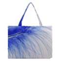 Feather Blue Colored Medium Tote Bag View1