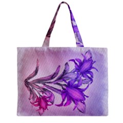 Flowers Flower Purple Flower Zipper Mini Tote Bag by Nexatart