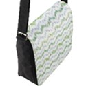 Wavy Linear Seamless Pattern Design  Flap Messenger Bag (L)  View2