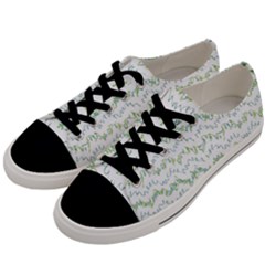 Wavy Linear Seamless Pattern Design  Men s Low Top Canvas Sneakers by dflcprints