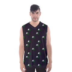 Pink Flowers On Black Big Men s Basketball Tank Top by snowwhitegirl