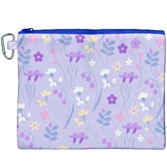 Violet,lavender,cute,floral,pink,purple,pattern,girly,modern,trendy Canvas Cosmetic Bag (xxxl) by NouveauDesign