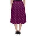 Pink Flowers Magenta Folding Skater Skirt View2