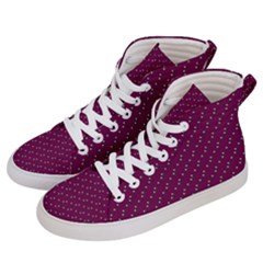 Pink Flowers Magenta Men s Hi-top Skate Sneakers by snowwhitegirl