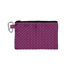 Pink Flowers Magenta Canvas Cosmetic Bag (small) by snowwhitegirl