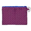 Pink Flowers Magenta Canvas Cosmetic Bag (XL) View2