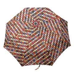 Mosaic Pattern Quilt Pattern Folding Umbrella by paulaoliveiradesign