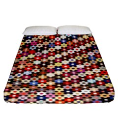 Mosaic Pattern Quilt Pattern Fitted Sheet (king Size) by paulaoliveiradesign