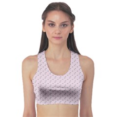 Pink Flowers Pink Sports Bra by snowwhitegirl