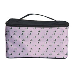 Pink Flowers Pink Cosmetic Storage Case