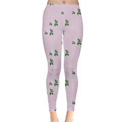 Pink Flowers Pink Big Leggings  by snowwhitegirl