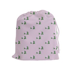 Pink Flowers Pink Big Drawstring Pouches (extra Large) by snowwhitegirl