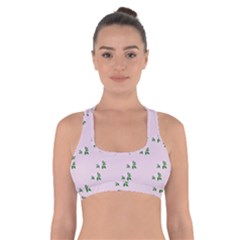 Pink Flowers Pink Big Cross Back Sports Bra by snowwhitegirl