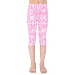 Amoebaflowerspink Kids  Capri Leggings  by CosmicEsoteric