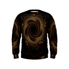 Beads Fractal Abstract Pattern Kids  Sweatshirt by Nexatart