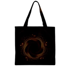 Beads Fractal Abstract Pattern Zipper Grocery Tote Bag by Nexatart