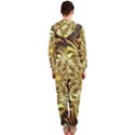 Fractal Flower Petals Gold Hooded Jumpsuit (Ladies)  View2