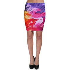 Abstract Art Background Paint Bodycon Skirt