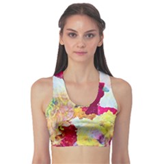 Art Detail Abstract Painting Wax Sports Bra