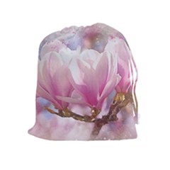 Flowers Magnolia Art Abstract Drawstring Pouches (extra Large) by Nexatart