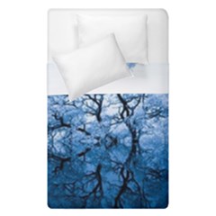 Nature Inspiration Trees Blue Duvet Cover Double Side (single Size) by Nexatart