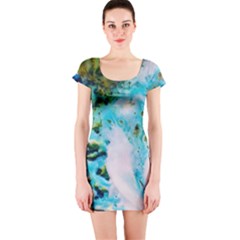 Abstract Art Modern Detail Macro Short Sleeve Bodycon Dress by Nexatart