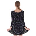 Fractal Abstract Purple Majesty Long Sleeve Skater Dress View2
