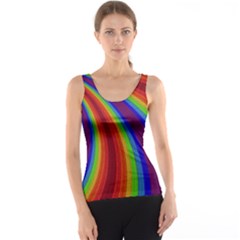 Abstract Pattern Lines Wave Tank Top